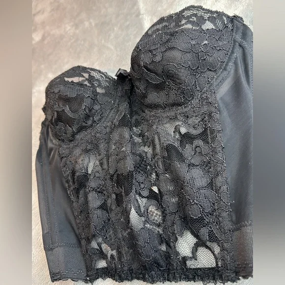 Victoria's Secret Lace Bustier Top Black Size 34A - Picture 2 of 11